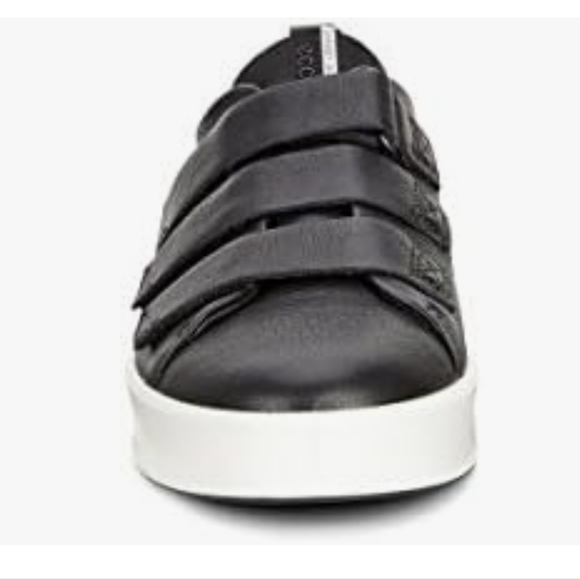NIB ECCO Soft 8 Black Leather Loafer Sneaker Velcro Closure Women's 41 10 - Picture 3 of 16